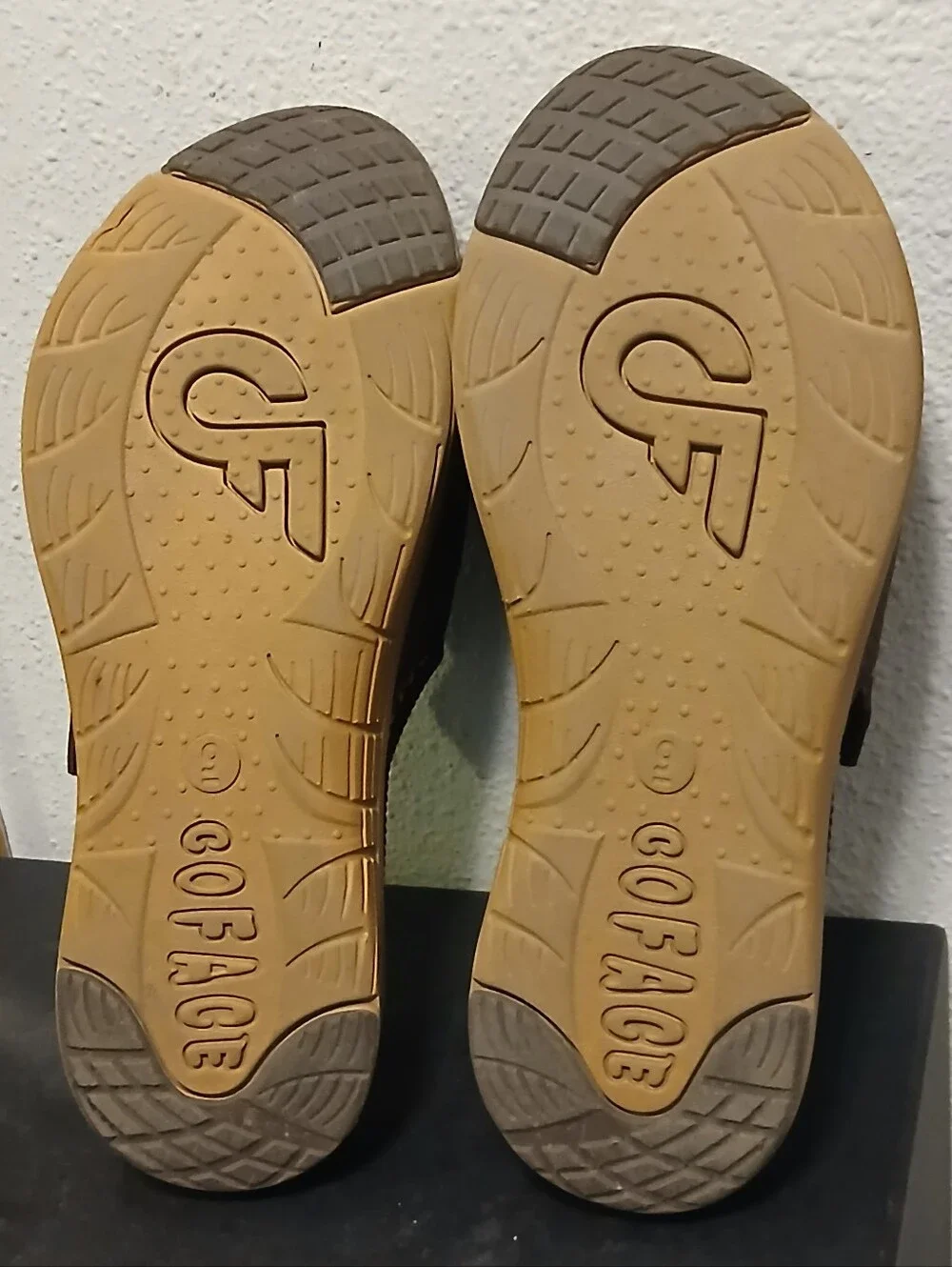 ​COFACE Men's Orthopedic Sport Recovery Slide Sandals Brown Size 9